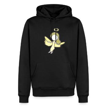 symbole de la femme protectrice des anges - Sweat à capuche Premium bio Homme - noir - Devant - Nico (187cm)