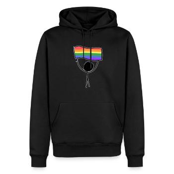 lgbt flagge symbol liebe mensch - Männer Premium Bio Hoodie - Schwarz - Vorne - Nico (187cm)