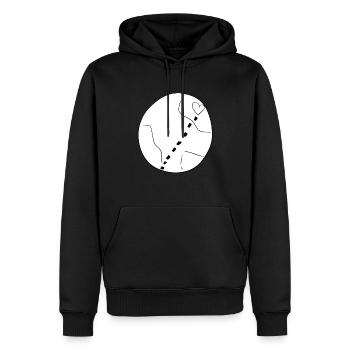herz erde klimadchutz symbol liebe - Männer Premium Bio Hoodie - Schwarz - Vorne - Nico (187cm)
