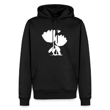 Fleurs Roses Symbole de la plante - Sweat à capuche Premium bio Homme - noir - Devant - Nico (187cm)
