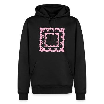 frame square square loop pink - Men’s Premium Organic Hoodie - black - Front - Nico (187cm)