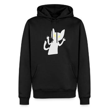 Cat Rage Animal Symbole Effrayant - Sweat à capuche Premium bio Homme - noir - Devant - Nico (187cm)