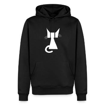 Katze Symbol Tier Haustier Umriss - Männer Premium Bio Hoodie - Schwarz - Vorne - Nico (187cm)