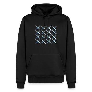 croix motif croix - Sweat à capuche Premium bio Homme - noir - Devant - Nico (187cm)
