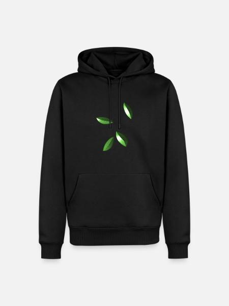 leaves sheet symbol pattern - Men’s Premium Organic Hoodie - black