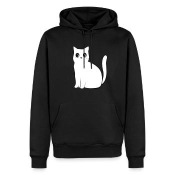 Cartoon Anime Katze Tier - Männer Premium Bio Hoodie - Schwarz - Vorne - Nico (187cm)