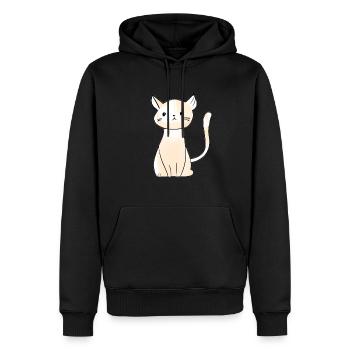 Chat chat manga chat rouge animal de compagnie - Sweat à capuche Premium bio Homme - noir - Devant - Nico (187cm)