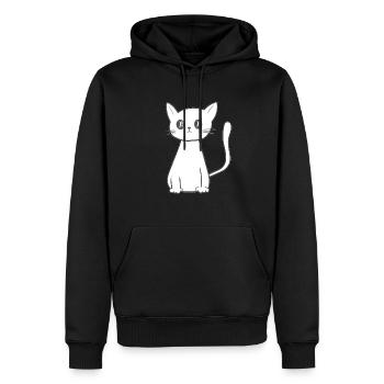 Cartoon Manga Katze Symbol tier - Männer Premium Bio Hoodie - Schwarz - Vorne - Nico (187cm)