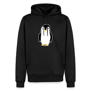 pinguin Tier Symbol vogel - Männer Premium Bio Hoodie - Schwarz - Vorne - Nico (187cm)