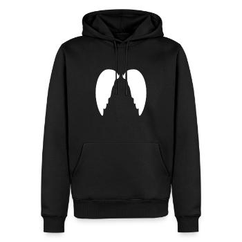 Flügel fliegen symbol Engel - Männer Premium Bio Hoodie - Schwarz - Vorne - Nico (187cm)