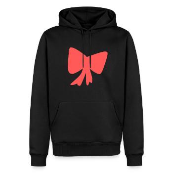 Loop Red Icon - Men’s Premium Organic Hoodie - black - Front - Nico (187cm)