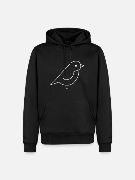 Vogel Tier Symbol Tiere - Männer Premium Bio Hoodie - Schwarz