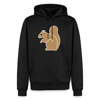 Squirrel Animals Symbol - Men’s Premium Organic Hoodie - black - Front - Nico (187cm)