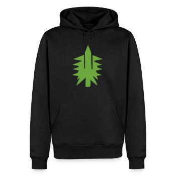Sapin naturel - Sweat à capuche Premium bio Homme - noir - Devant - Nico (187cm)