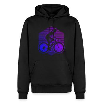 Radfahrer Fahrradfahren Fahrrad Radeln - Männer Premium Bio Hoodie - Schwarz - Vorne - Nico (187cm)