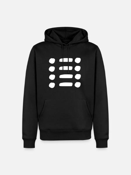 Line, dots, dot, shape, symbol - Men’s Premium Organic Hoodie - black
