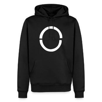 zwei bogen form symbol formen - Männer Premium Bio Hoodie - Schwarz - Vorne - Nico (187cm)