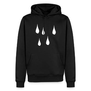träne wasser traurig regen tränen - Männer Premium Bio Hoodie - Schwarz - Vorne - Nico (187cm)