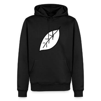 forme d’icône de feuille feuilles nature - Sweat à capuche Premium bio Homme - noir - Devant - Nico (187cm)