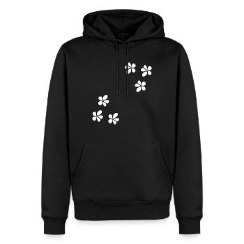 Fleurs Fleur Plante Forme Nature - Sweat à capuche Premium bio Homme - noir - Devant - Nico (187cm)