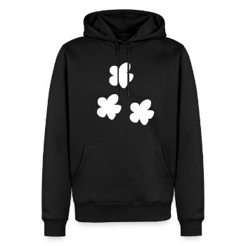 drei Blumen Blume symbol Pflanze Natur - Männer Premium Bio Hoodie - Schwarz - Vorne - Nico (187cm)