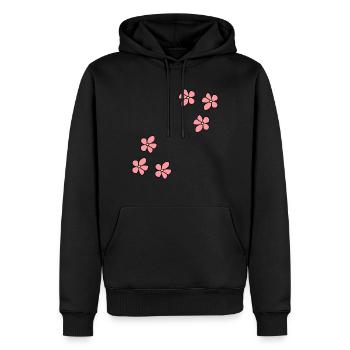 Fleurs Fleur Rose Plante Symbole Nature - Sweat à capuche Premium bio Homme - noir - Devant - Nico (187cm)