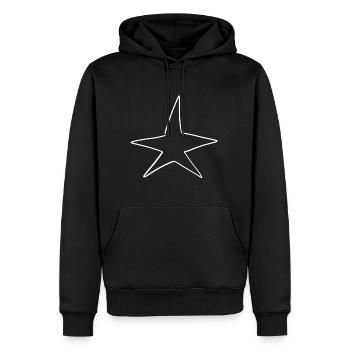 Star Symbol Shape - Men’s Premium Organic Hoodie - black - Front - Nico (187cm)