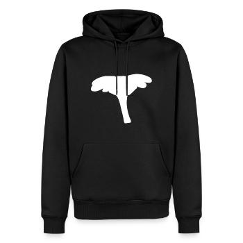 Blume Symbol pflanze form - Männer Premium Bio Hoodie - Schwarz - Vorne - Nico (187cm)