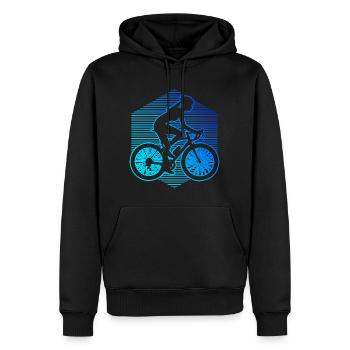 Cyclisme Cyclisme VTT Cyclisme - Sweat à capuche Premium bio Homme - noir - Devant - Nico (187cm)
