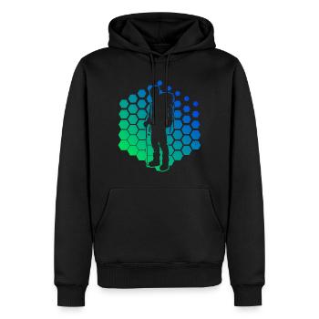 Grimpeur Bloc Grimpeur Escalade de bloc - Sweat à capuche Premium bio Homme - noir - Devant - Nico (187cm)