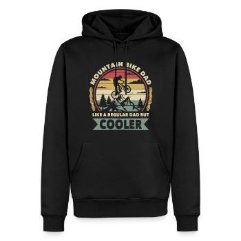 Mountain Bike Dad Like a regular dad but cooler - Männer Premium Bio Hoodie - Schwarz - Vorne - Nico (187cm)