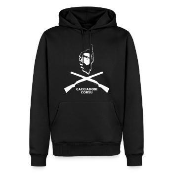 Corse Fierté Et Force Cadeau Homme - Sweat à capuche Premium bio Homme - noir - Devant - Nico (187cm)