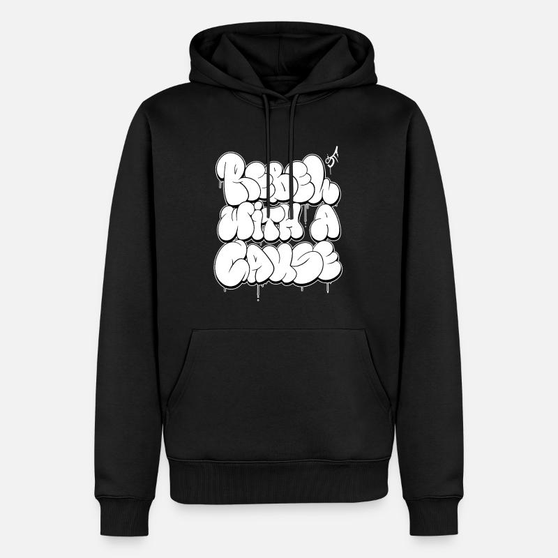 Rebelle avec une cause - Sweat à capuche Premium bio Homme - noir