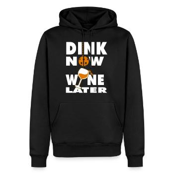 Pickleball Dink Now Wine Later - Men’s Premium Organic Hoodie - black - Front - Nico (187cm)