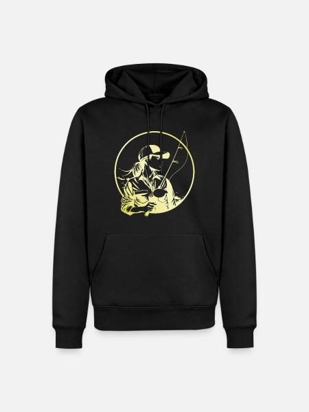 Pêcheuse Femme - Sweat à capuche Premium bio Homme - noir