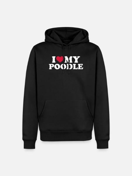 caniche - Sweat à capuche Premium bio Homme - noir