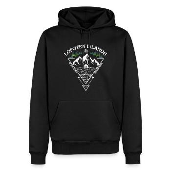 Lofoten Islands - Norway - Männer Premium Bio Hoodie - Schwarz - Vorne - Nico (187cm)