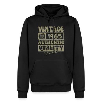 Authentic 1965 Millésime 1965 - Vintage 1965 Rétro - Sweat à capuche Premium bio Homme - noir - Devant - Nico (187cm)