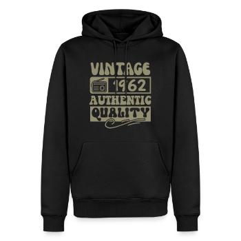 Authentic 1962 Millésime 1962 - Vintage 1962 Rétro - Sweat à capuche Premium bio Homme - noir - Devant - Nico (187cm)
