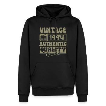 Authentic 1994 Millésime 1994 - Vintage 1994 Rétro - Sweat à capuche Premium bio Homme - noir - Devant - Nico (187cm)