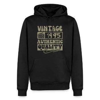 Authentisch 1995 Jahrgang 1995 - Jahrgang 1995 Retro - Männer Premium Bio Hoodie - Schwarz - Vorne - Nico (187cm)