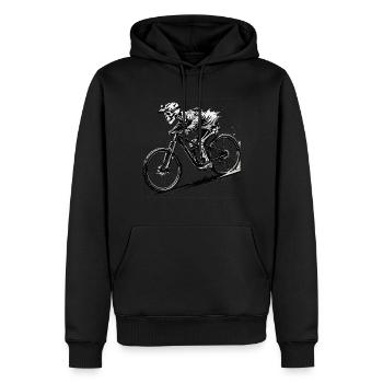 VTT Vélo Vélo Descente Sport Descente - Sweat à capuche Premium bio Homme - noir - Devant - Nico (187cm)