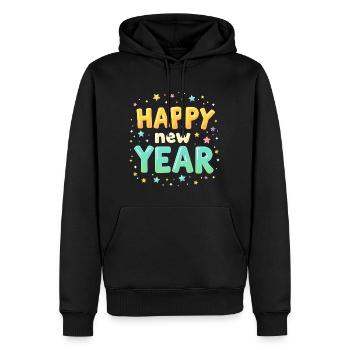Frohes neues Jahr Halloween-Design für Damen - Männer Premium Bio Hoodie - Schwarz - Vorne - Nico (187cm)