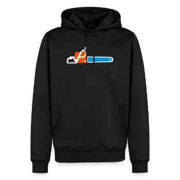 chainsaw - Men’s Premium Organic Hoodie - black - Front - Nico (187cm)