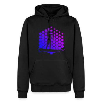Standup Paddle Stand up Paddle Board Femmes - Sweat à capuche Premium bio Homme - noir - Devant - Nico (187cm)