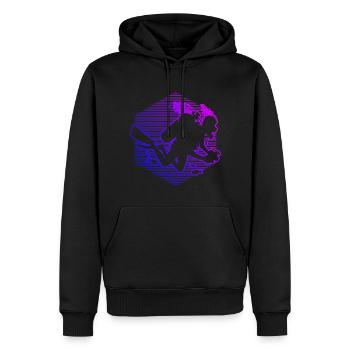 Plongeur Plongée Libre Plongée Homme - Sweat à capuche Premium bio Homme - noir - Devant - Nico (187cm)