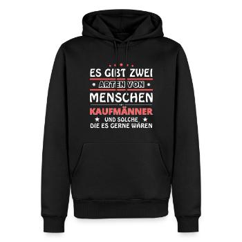 Merchants Gift - Two Types of... Design - Men’s Premium Organic Hoodie - black - Front - Nico (187cm)