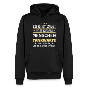 Cadeau de pompiste - deux types de... Concevoir - Sweat à capuche Premium bio Homme - noir - Devant - Nico (187cm)