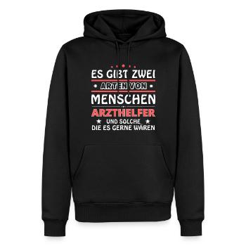 Physician Assistant Gift - Two Types of... Design - Men’s Premium Organic Hoodie - black - Front - Nico (187cm)