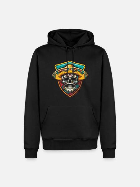 Mexican Skeleton Sombrero - Men’s Premium Organic Hoodie - black